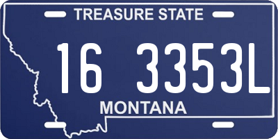 MT license plate 163353L