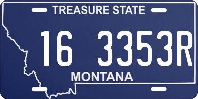 MT license plate 163353R