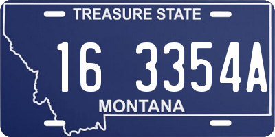 MT license plate 163354A