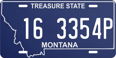 MT license plate 163354P