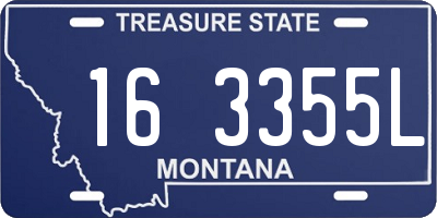 MT license plate 163355L