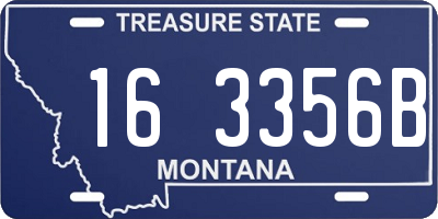 MT license plate 163356B