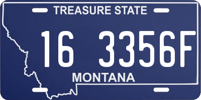 MT license plate 163356F