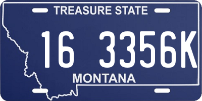 MT license plate 163356K