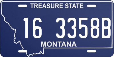 MT license plate 163358B