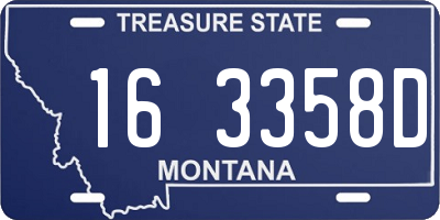 MT license plate 163358D