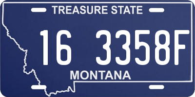MT license plate 163358F