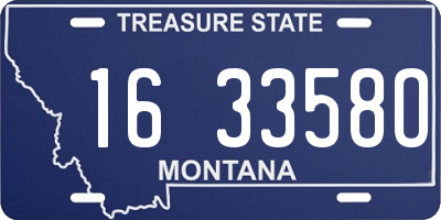 MT license plate 163358O