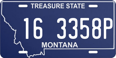 MT license plate 163358P