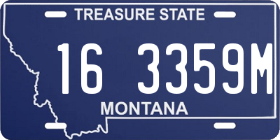 MT license plate 163359M