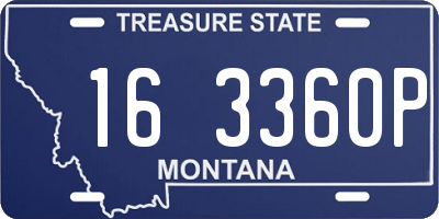 MT license plate 163360P