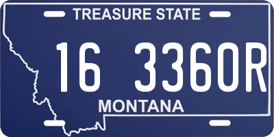 MT license plate 163360R