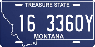 MT license plate 163360Y