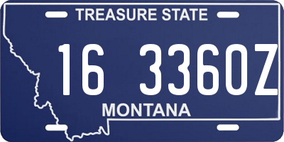 MT license plate 163360Z