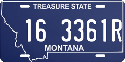 MT license plate 163361R