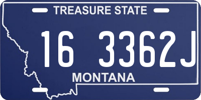 MT license plate 163362J