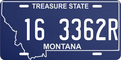 MT license plate 163362R
