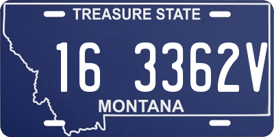 MT license plate 163362V