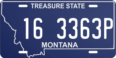 MT license plate 163363P