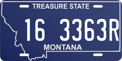 MT license plate 163363R