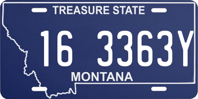 MT license plate 163363Y