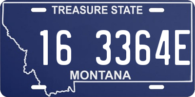 MT license plate 163364E