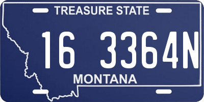 MT license plate 163364N
