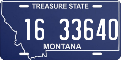MT license plate 163364O