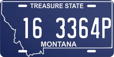 MT license plate 163364P