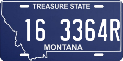 MT license plate 163364R