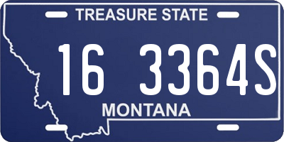 MT license plate 163364S