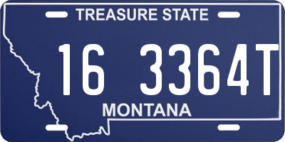 MT license plate 163364T