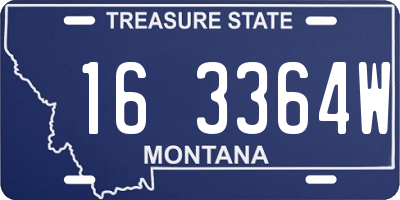 MT license plate 163364W