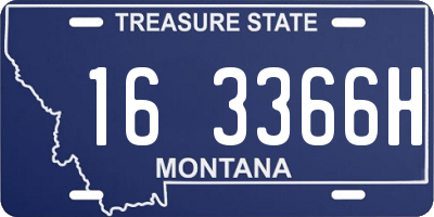 MT license plate 163366H