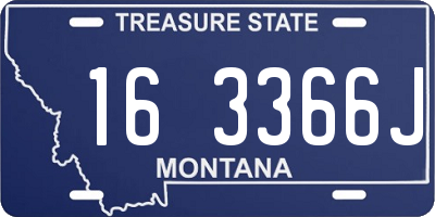 MT license plate 163366J