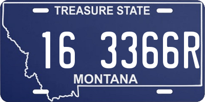 MT license plate 163366R