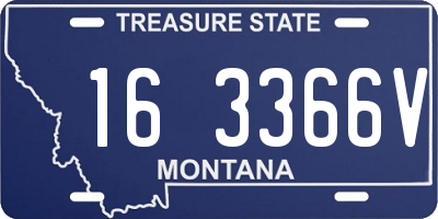 MT license plate 163366V