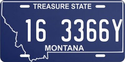 MT license plate 163366Y
