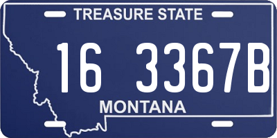 MT license plate 163367B