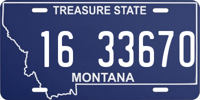 MT license plate 163367O