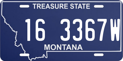 MT license plate 163367W