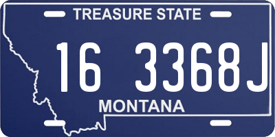 MT license plate 163368J