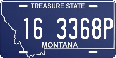 MT license plate 163368P