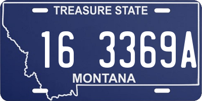 MT license plate 163369A