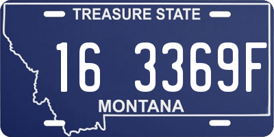 MT license plate 163369F