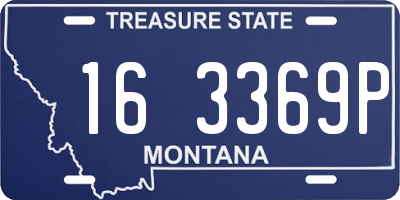 MT license plate 163369P