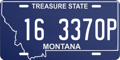 MT license plate 163370P