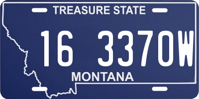 MT license plate 163370W