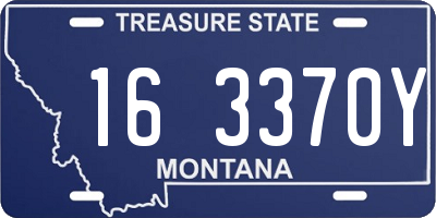 MT license plate 163370Y