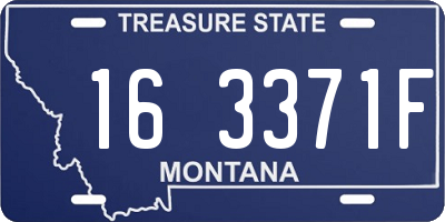 MT license plate 163371F